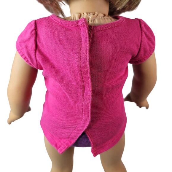 American Girl Atlanta Top Pink Short Sleeve Hook Loop Silver Star For 18" Dolls - Picture 3 of 5